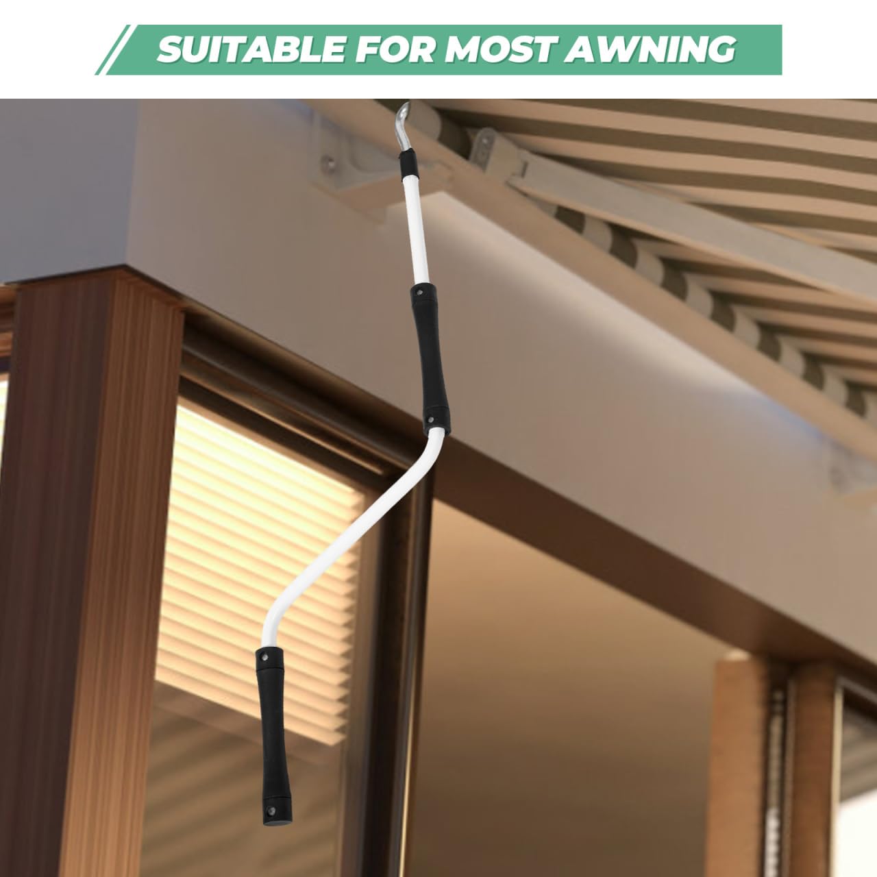 ULTECHNOVO Markisenkurbel 26 Zoll Ergonomischer Griff – Robustes Stahlgehäuse Windfest UV-beständig – for Wohnmobile Garagen Vordächer Balkonüberdachung for Manuelle Markisen