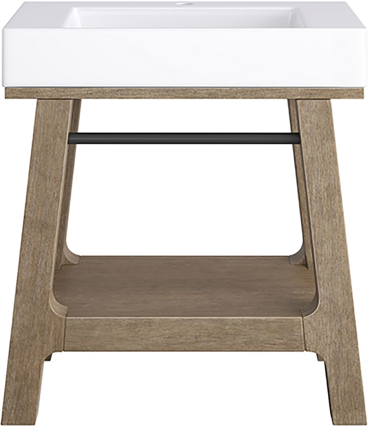 James Martin Vanities165-V31.5-WTB-GW James Martin Vanities 165-V31.5-GW Auburn 18-13/16" Rectangular Hardwood and Stone Composite Console Bathroom Sink with Single Faucet Hole