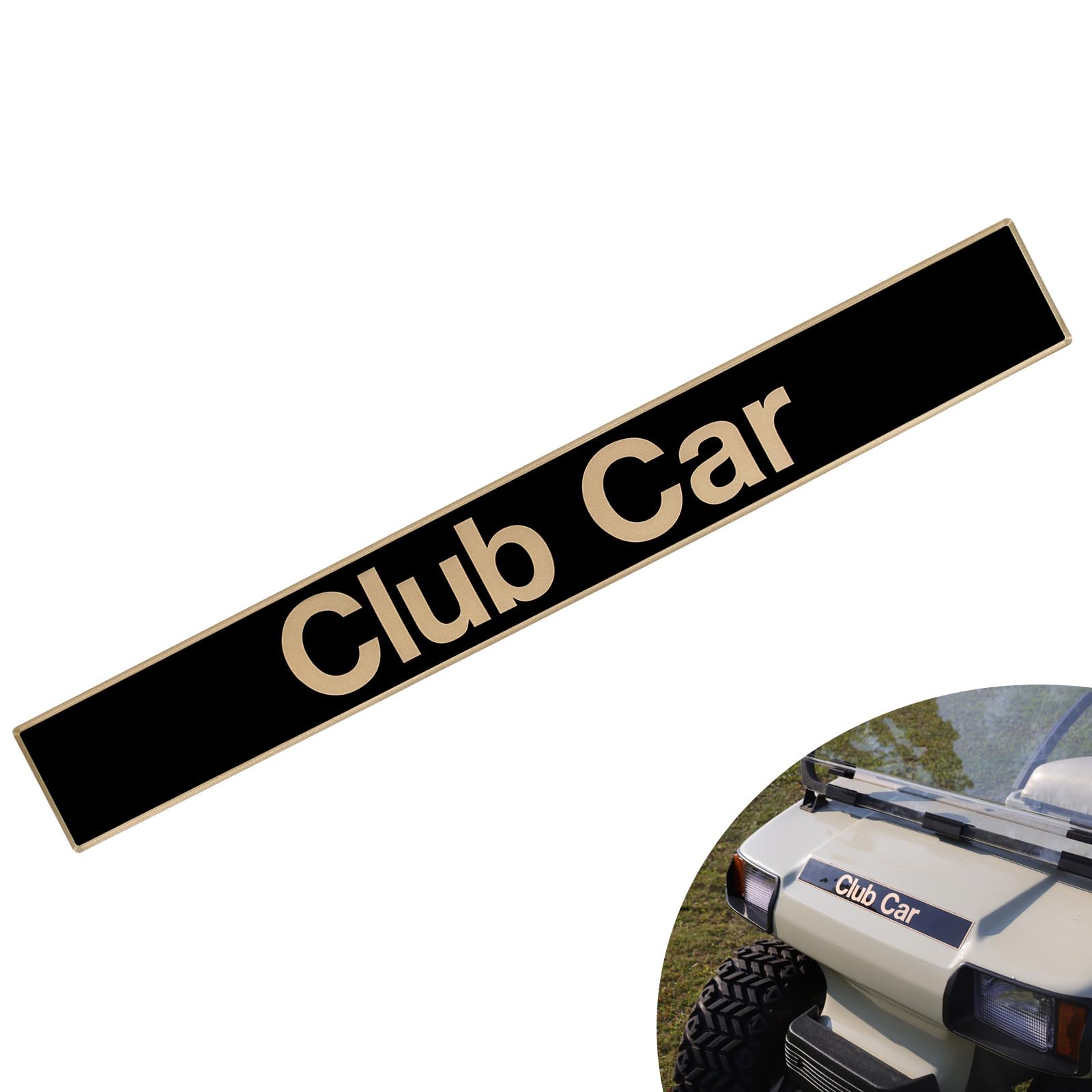 Club Car DS Golf Cart Name Plate — image 1
