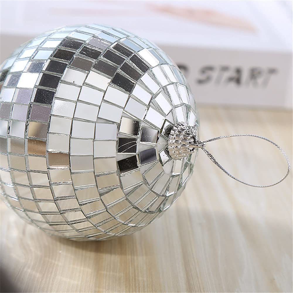 Kulki lustrzane srebrna kula dyskotekowa brokatowa kula wisząca piłka na wesele scenę przyjęcie Boże Narodzenie dekoracja 1 szt