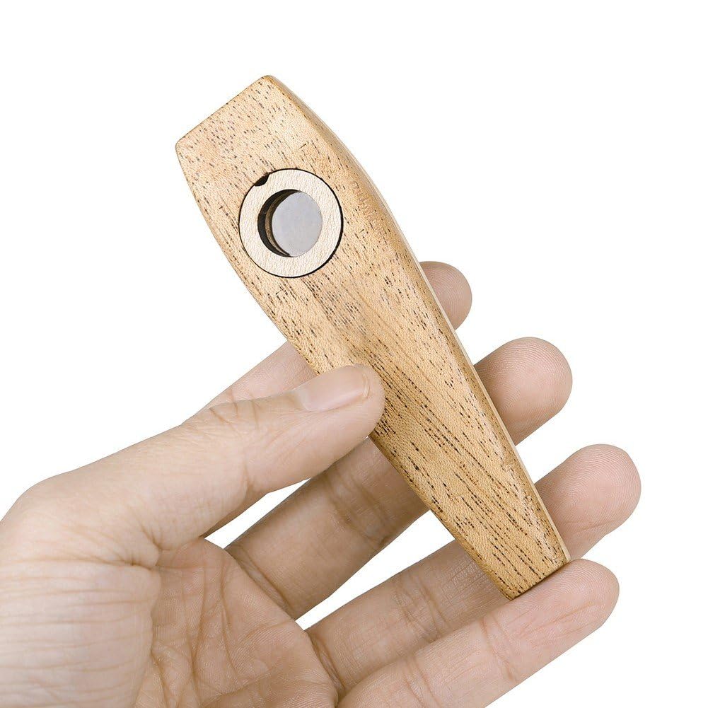 Drewniane Kazoo, Kazoo vintage drewniane Kazoo prosty instrument dęty ukulele gitara partner łatwa zabawa dla dzieci ludzi nucenie piosenki