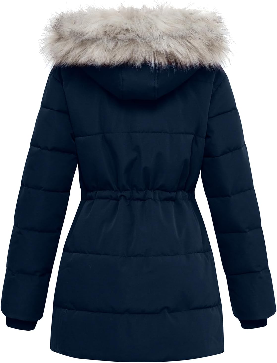 Women's Winter Hooded Coat Waterproof Down Long Jacket Warm Parka Thicken Puffer Coat with Removable Fur Hood - Image 3