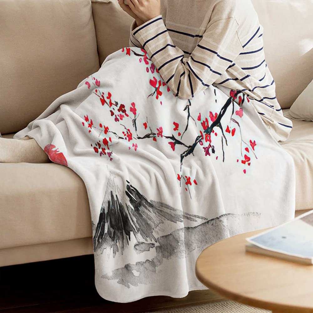 Buy pinzn Soft Throw Blanket, Japan Traditional Sumi E Painting