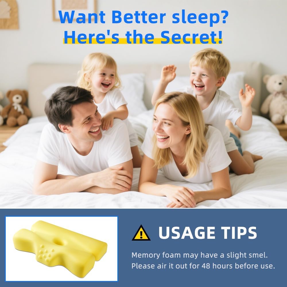 High/Low Zoning Cervical Support Pillow - Sleep-Friendly, Reduces Facial Sleep Lines | Odorless Ergonomic Memory Foam Orthopedic Pillow for Side, Back & Stomach Sleepers (Dark Grey)