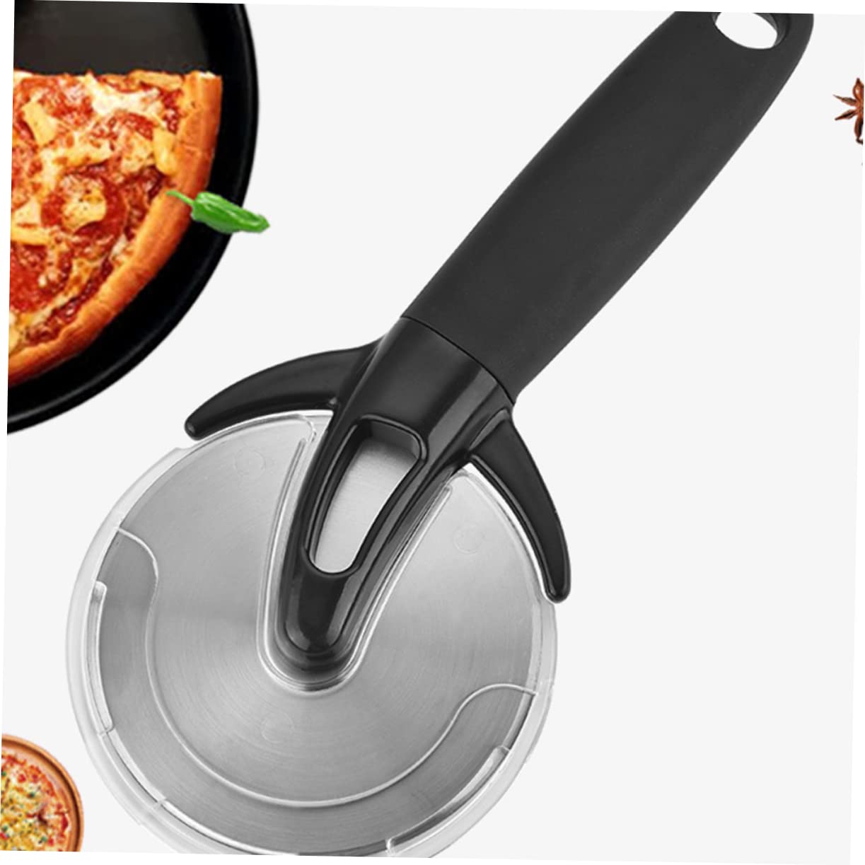 GLEAVI 1Pc Stainless Steel Pizza Cutter Wheel Kitchen Pizza Cutting Tool for Pizza High Hardness Dough Cutter for Home and Commercial Use