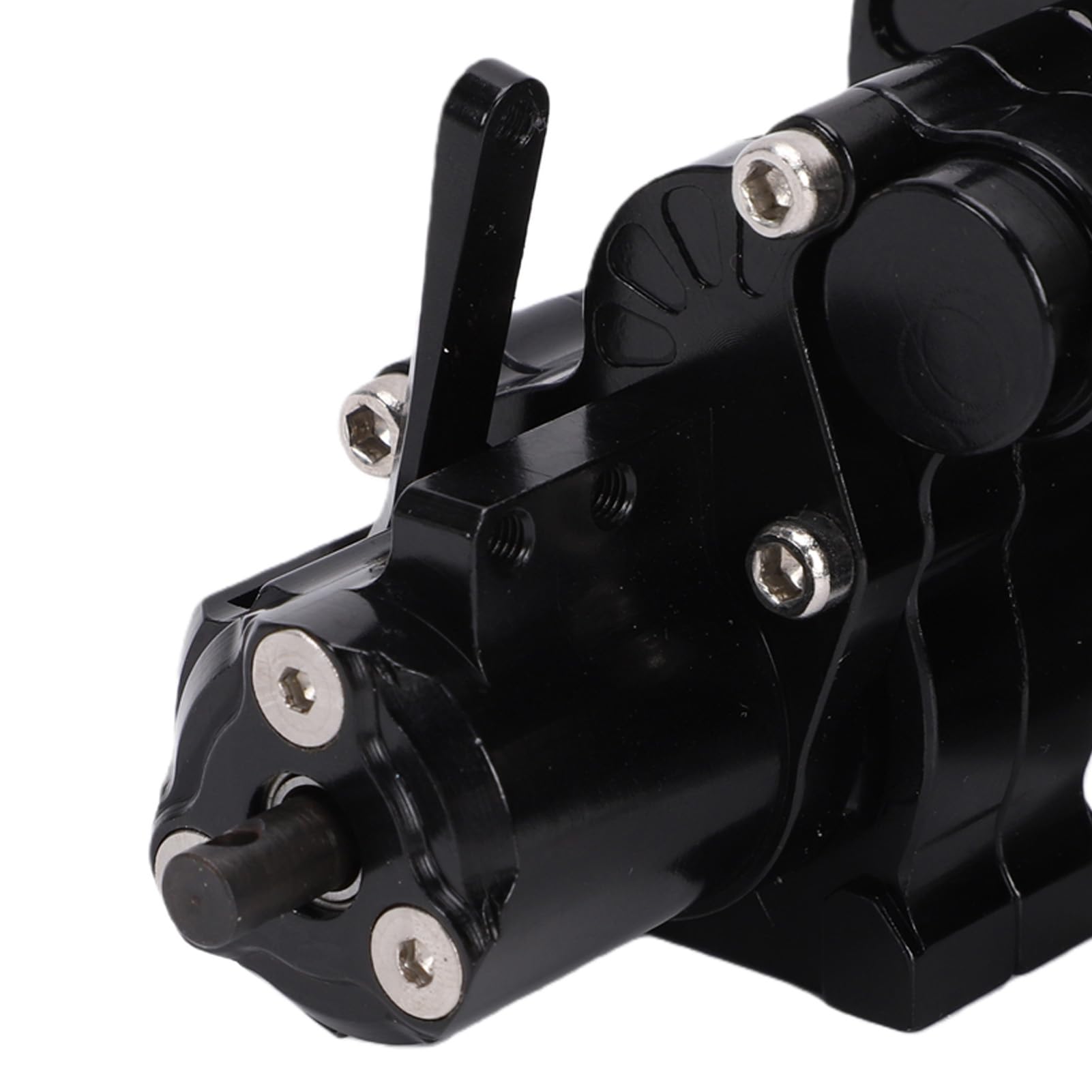 CHICIRIS Reemplazo de Caja de Cambios RC Crawler para Axial SCX10, (Black) | Escala 1/10, Compatible con Wraith AX10, Salida Trasera con Soporte de Rodamiento, Eje Perforado en Cruz, Control de