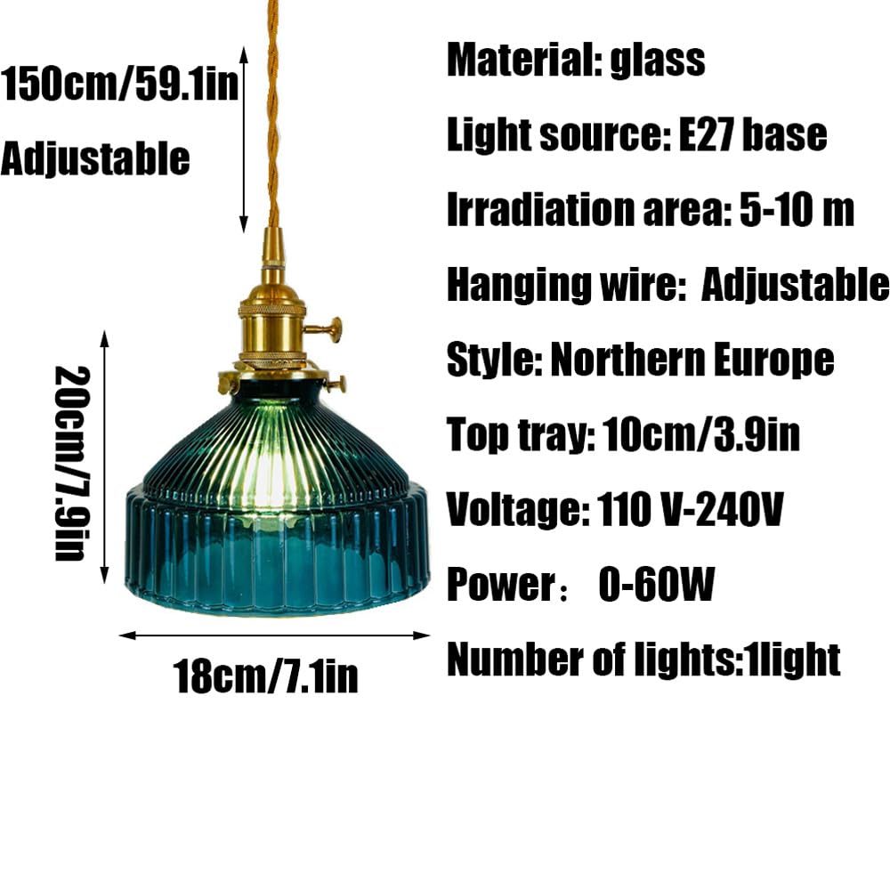 HAIDU Portalámparas De Metal Pantalla De Lámpara De Araña De Vidrio, Lámpara Colgante De Estilo Moderno Simple, Lámpara Colgante De Una Sola Cabeza con Tornillo E27, Lámparas De Techo para Estudio De