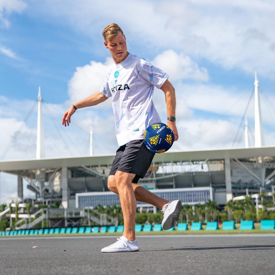 FORZA Freestyle Denim Soccer Ball | Durable & Stylish Freestyle Soccer Ball, Size 4 & 5 Options – Perfect for Training, Tricks, & Competitive Play
