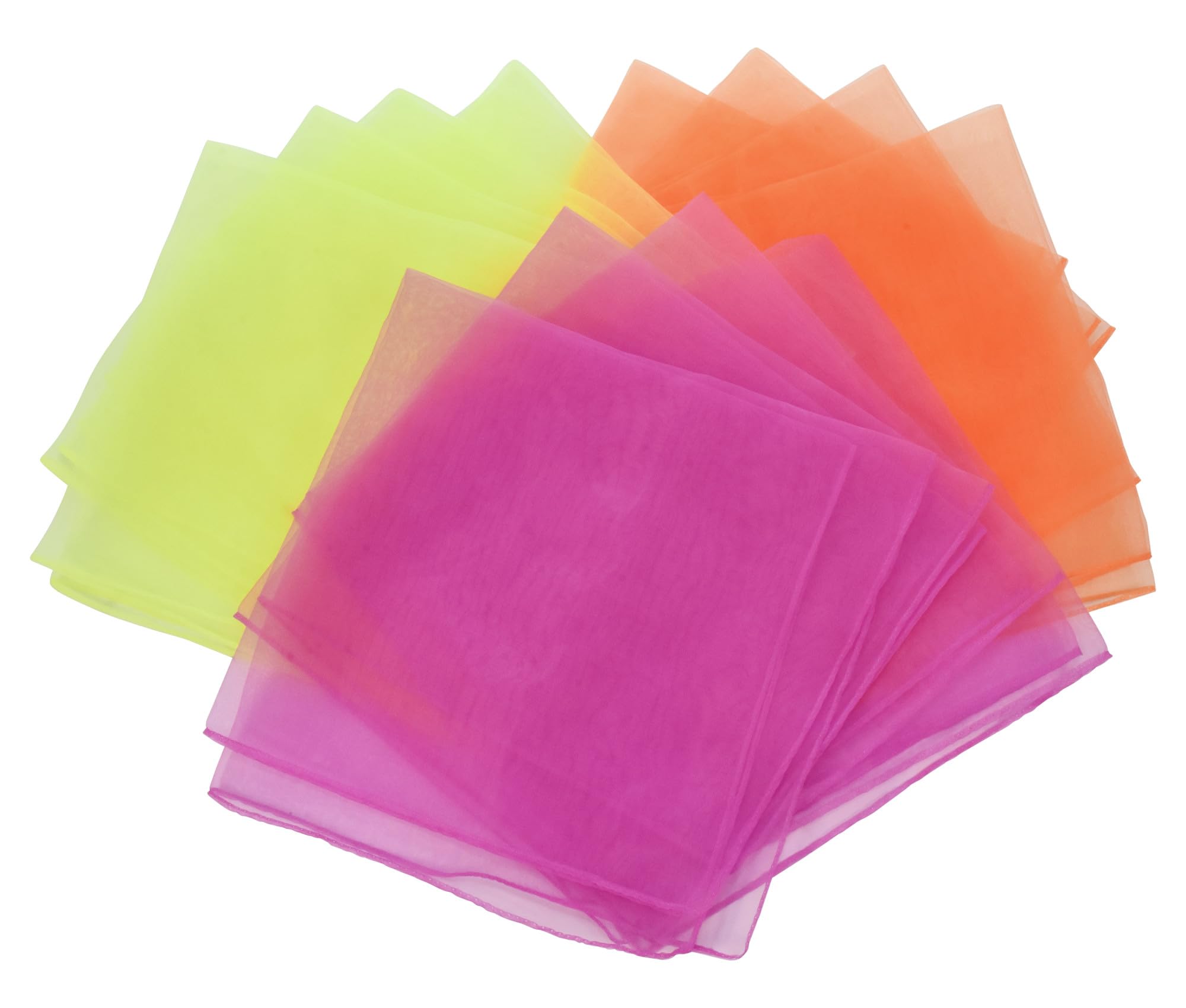 Juggletime Nylon Juggling Scarves - 16 inches Square - Set of 12