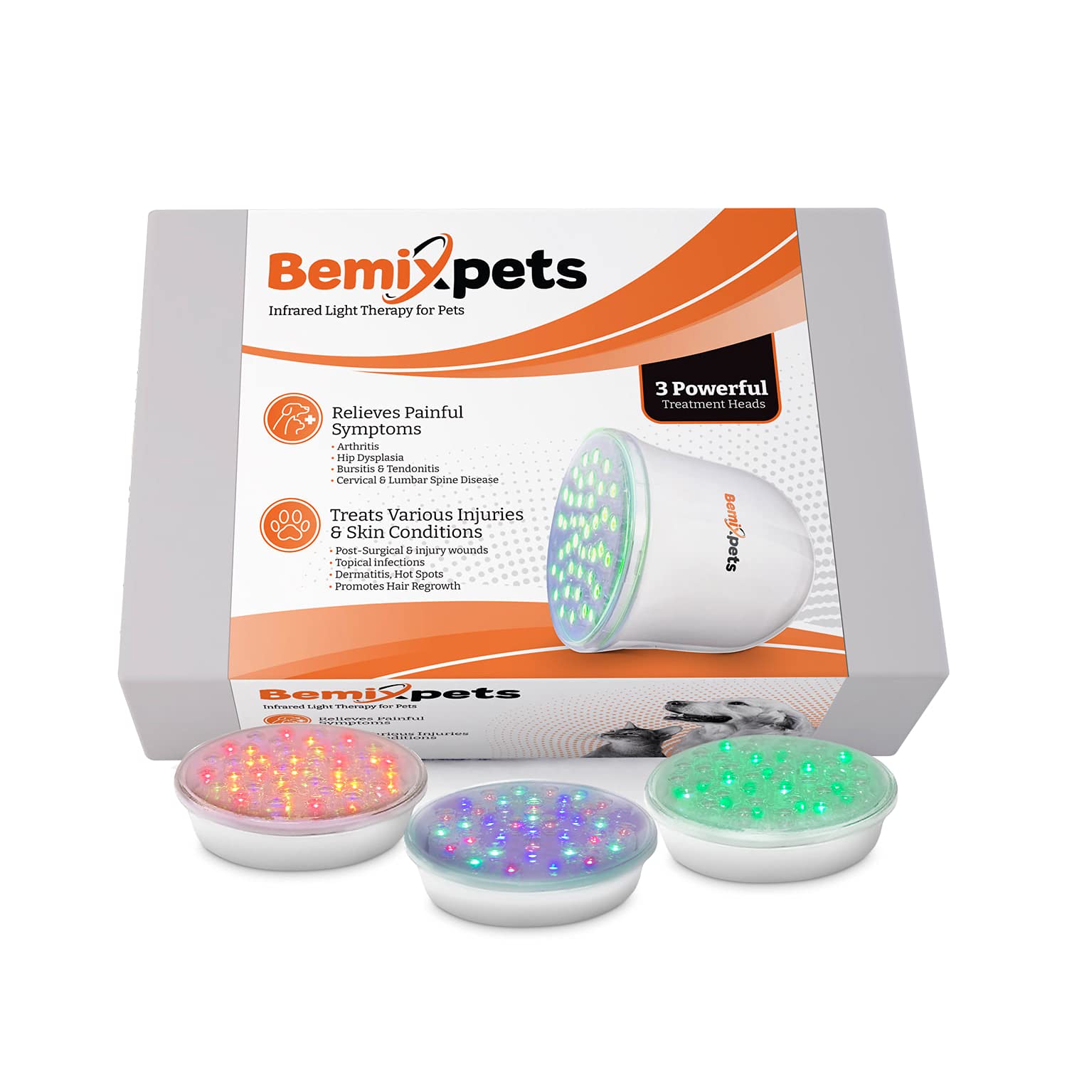 Buy Bemix Pets Pet LED Light Therapy Device for Dogs Cats, 3 Therapy