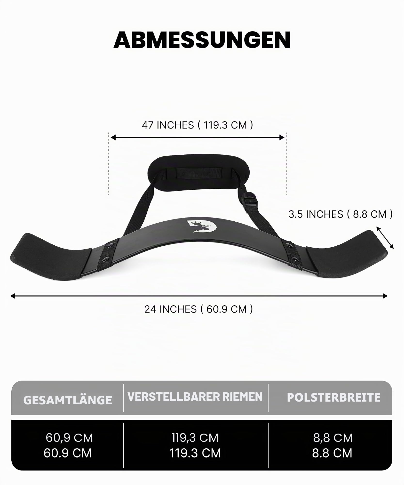 DMoose Fitness Arm Blaster für Bizeps und Trizeps - Premium Nackenpolster Unterstützung mit verstellbaren Riemen - Bicep Blaster für Krafttraining und Bizeps Workout Ausrüstung
