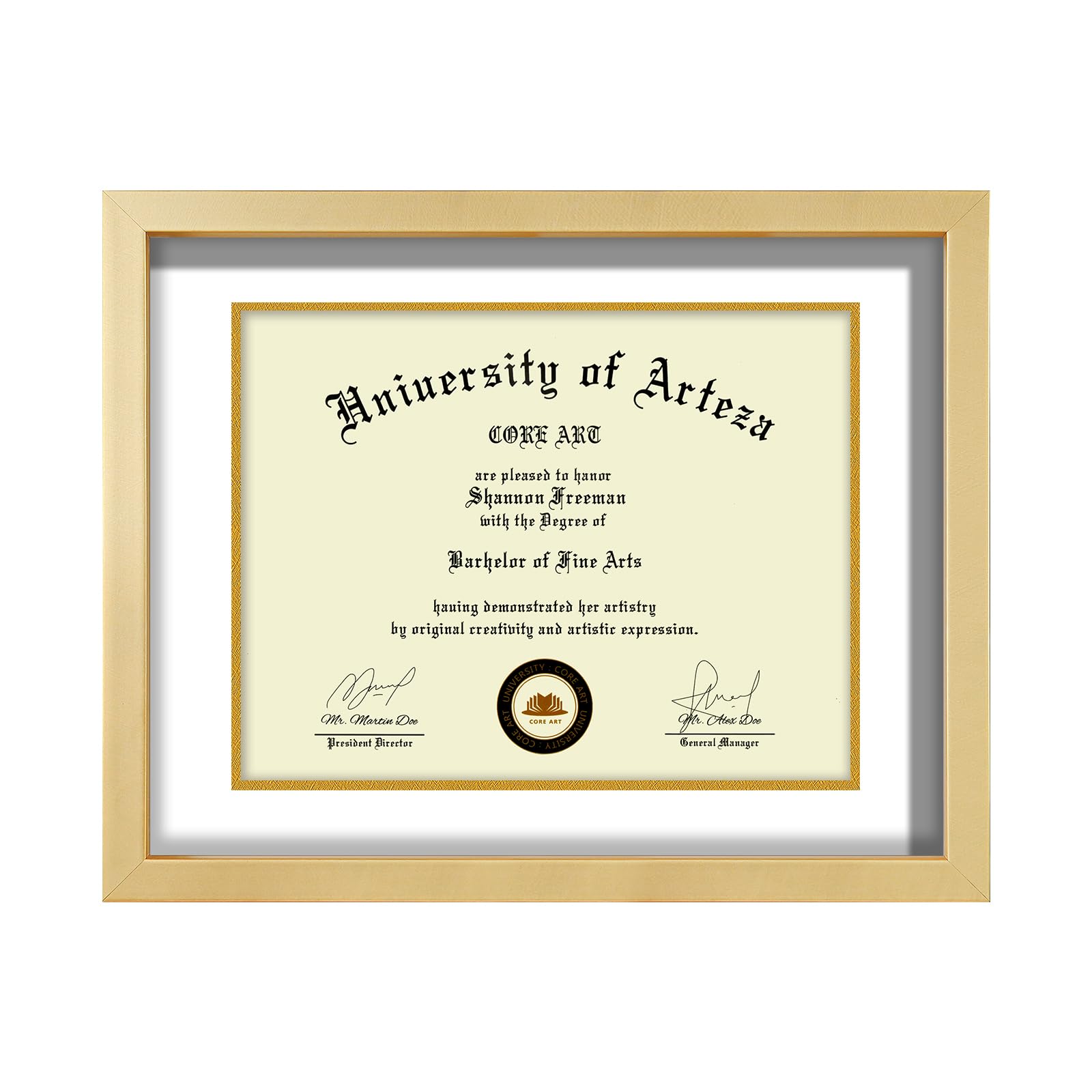 CORE ART Gold Diploma Frame