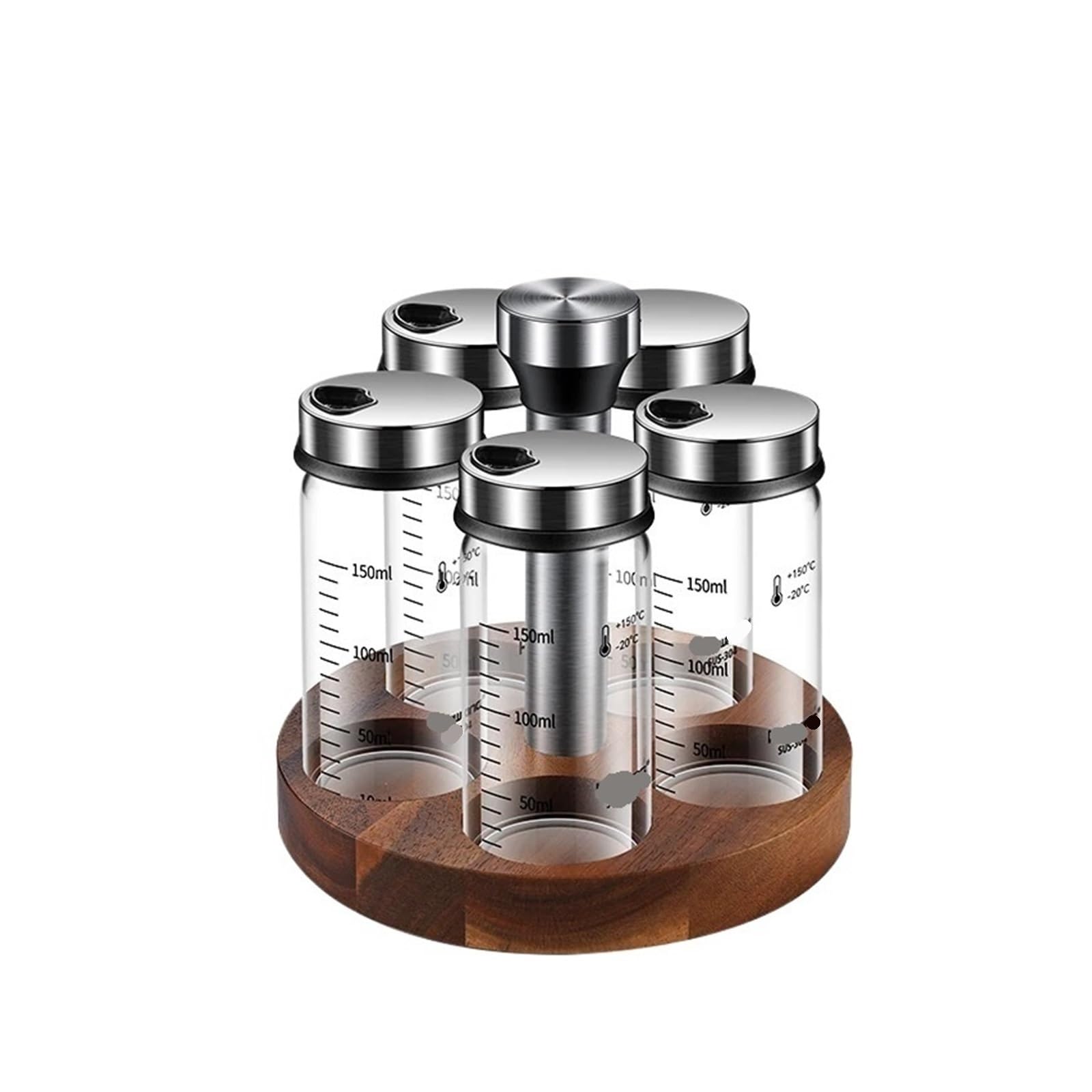 WZPTLKIBAD Rotating Seasoning Bottles, Glass Spice Jars and Oil Bottles