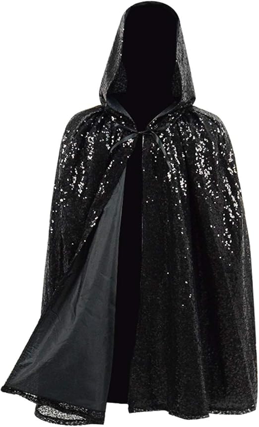 FHJQ Kids Halloween Costume Medieval Sequin Cloak Child