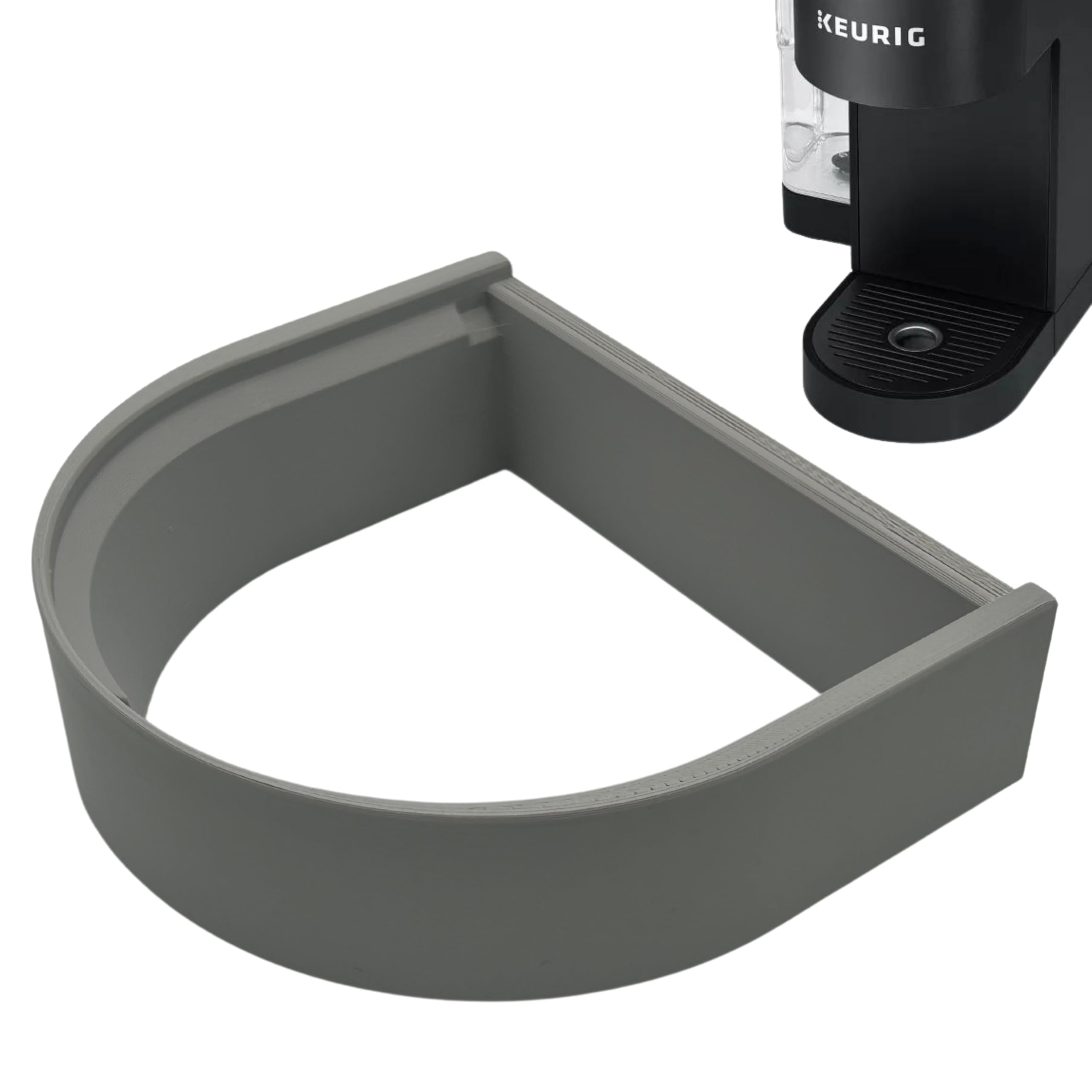 Drip Tray Mug/Cup Riser Made for the Keurig to Reduce Splashes - Riser Only (Gray, K-Supreme 1.25 Inches Tall)