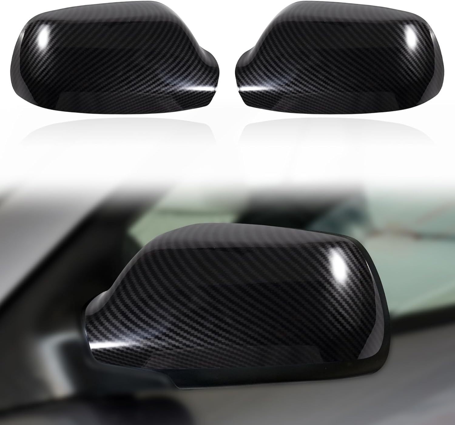 CZShiYue Door Carbon Fiber Rearview Mirror Cover Cap