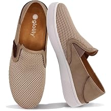 Glolily Ava Breeze Womens Slip On Sneakers, Casual Everyday Shoe with Slip-in Heel & Breathable Mesh, Lightweight & All-Day Comfort & Arch Support