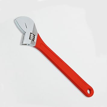 Kurbac k  ngiliz Anahtar  8  n  19.5 cm Profesyonel Ayarl  Anahtar  elik G vde Ergonomik Sap Vidal