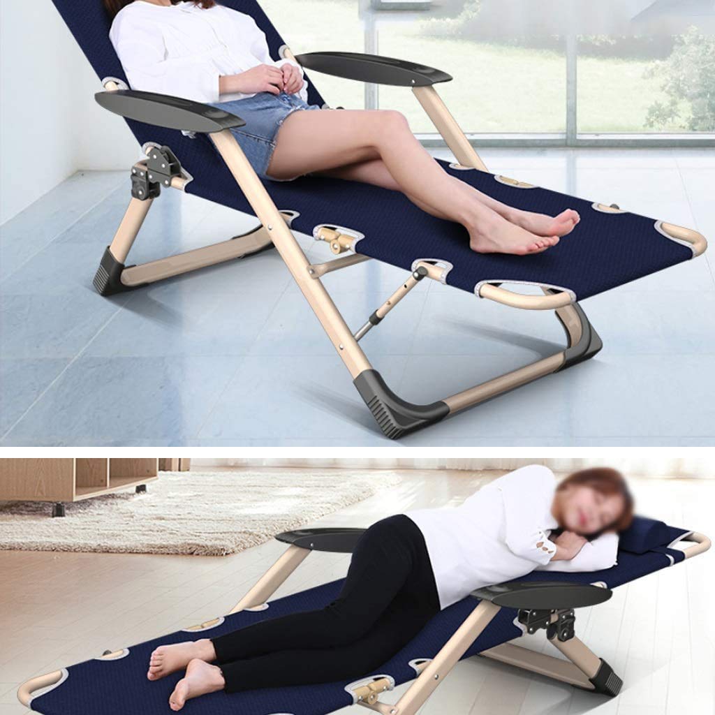 Robuster Outdoor Klappsessel - Wasserdichte Campinglie, Metall Gartenstuhl, Bequeme Chaiselie für Terrasse & Balkon, Ideal für Freizeit & Reisen