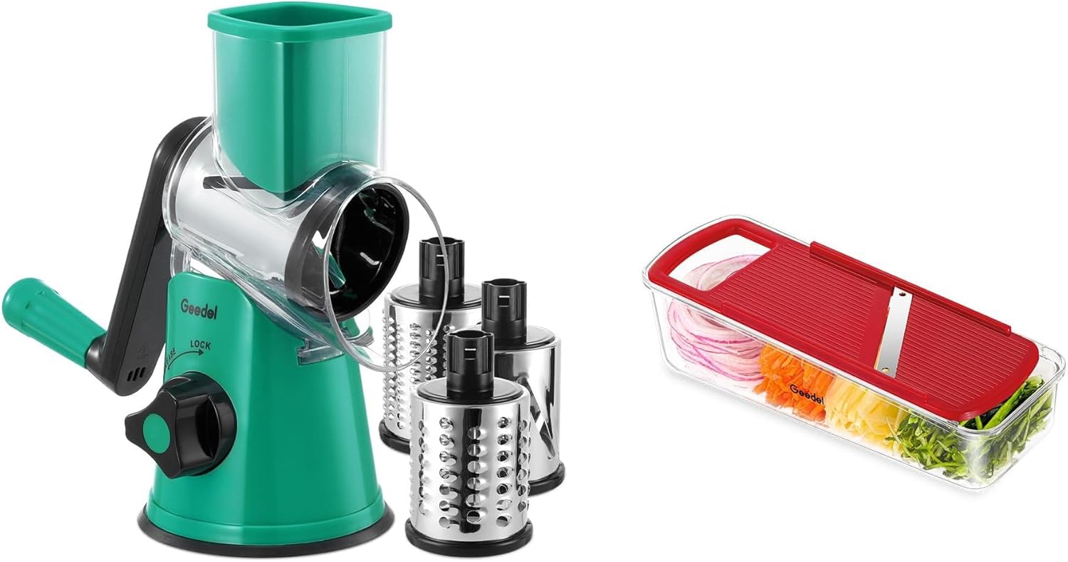 Cheese Grater and Mandoline Slicer Bundle