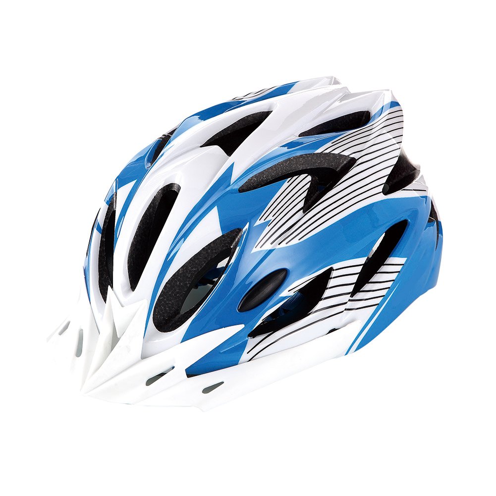 Adult Mountain Bike Helmets with 18 Windy Holes Lightweight Crash One Size Adjustable Helmet for Sales Online Blue/white