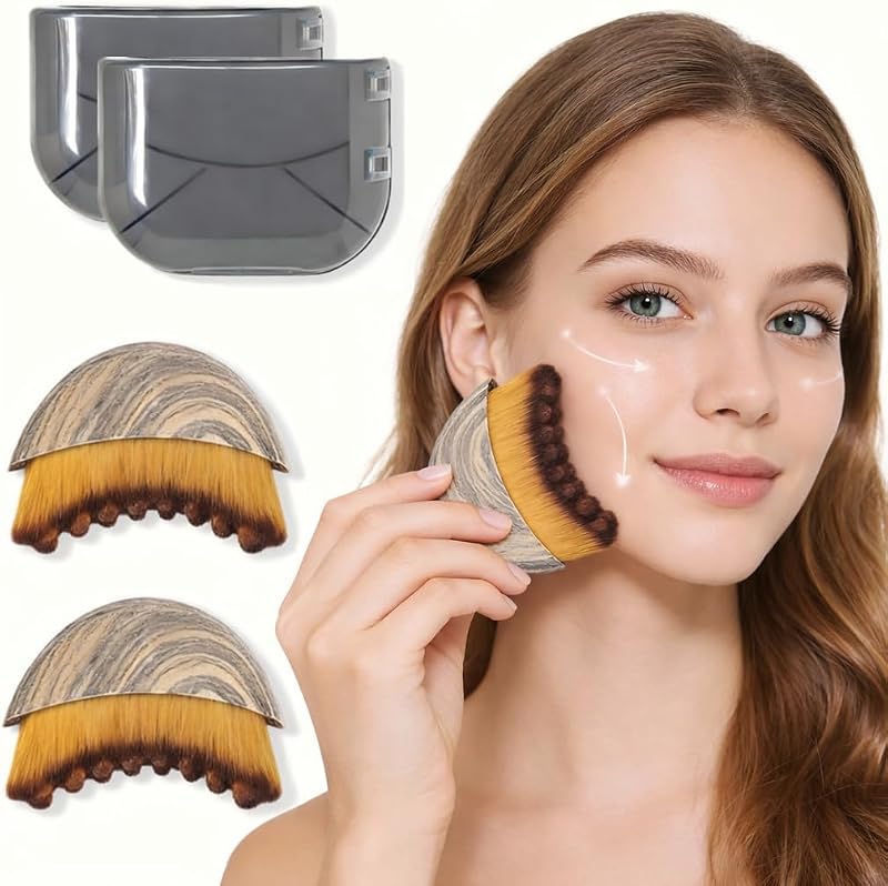 Pincel facial para contorno Ichiha SHU-01, cerdas macias, Pacote com 2