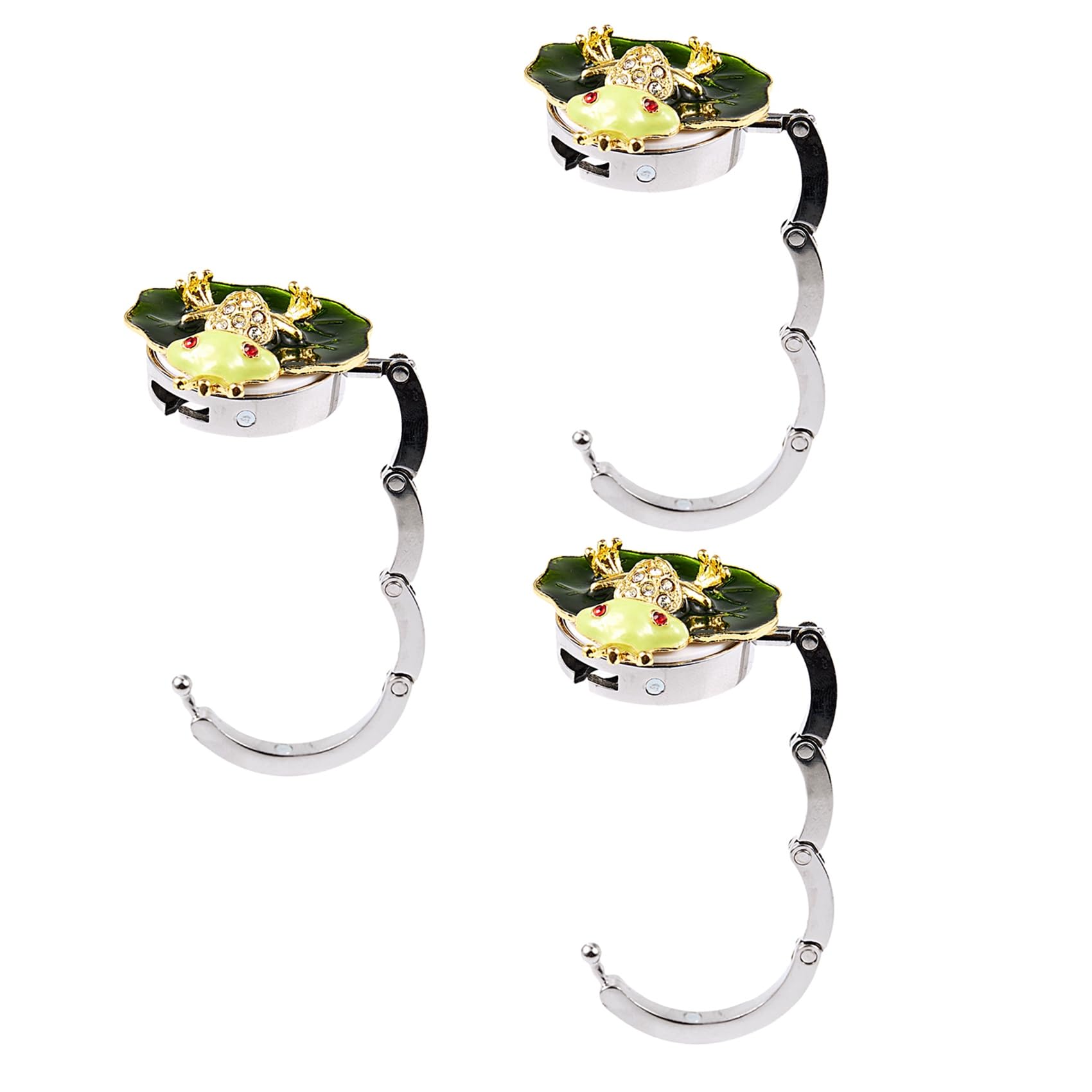 Vjsujehgy 3X Cute Green Frog Purse Bag Handbag Hanger Hook Holder