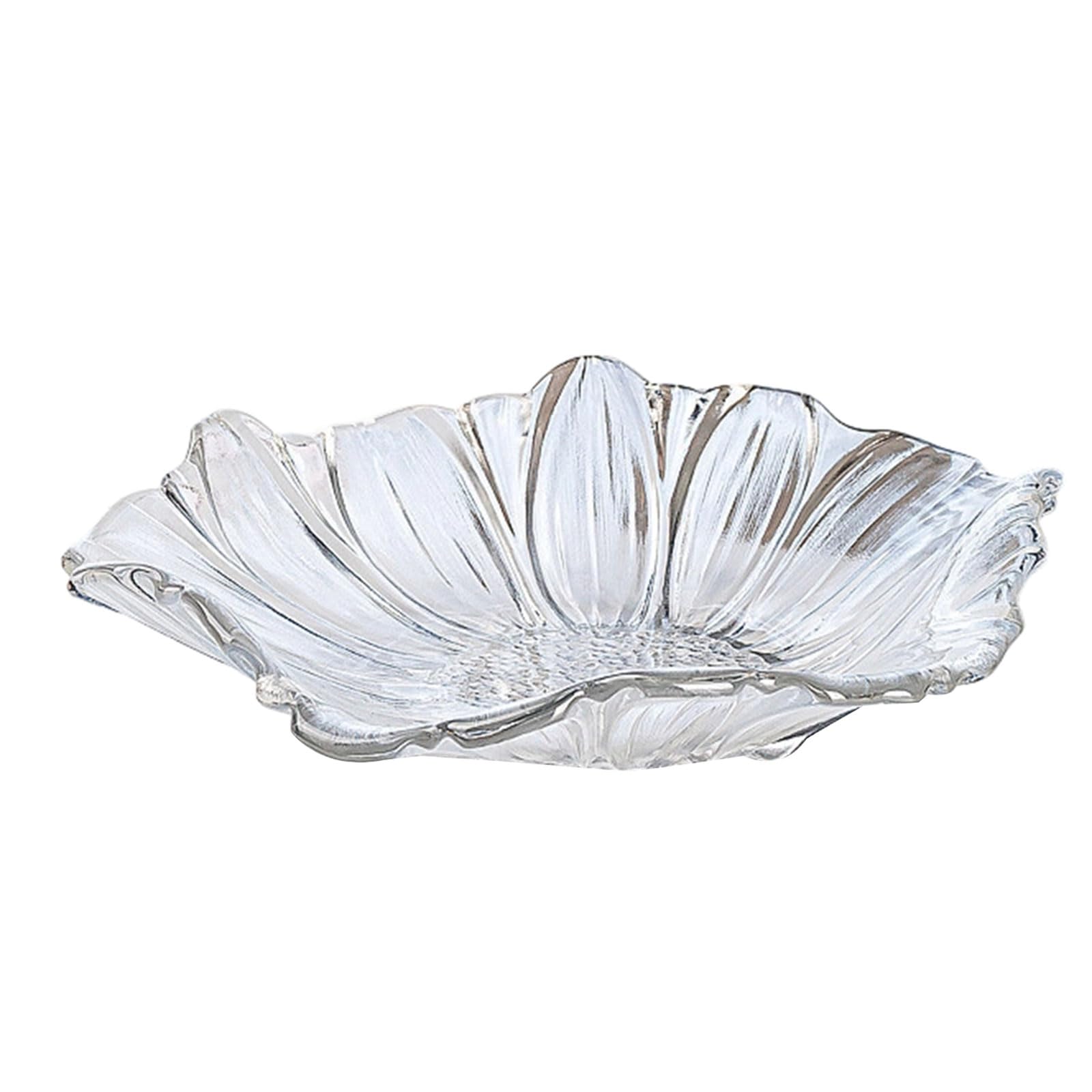 LUCKGONI Sunflowers Pattern Glass Serving Tray With Multiple Color Great For Displaying Snacks Fruits And Dessert At Gatherings