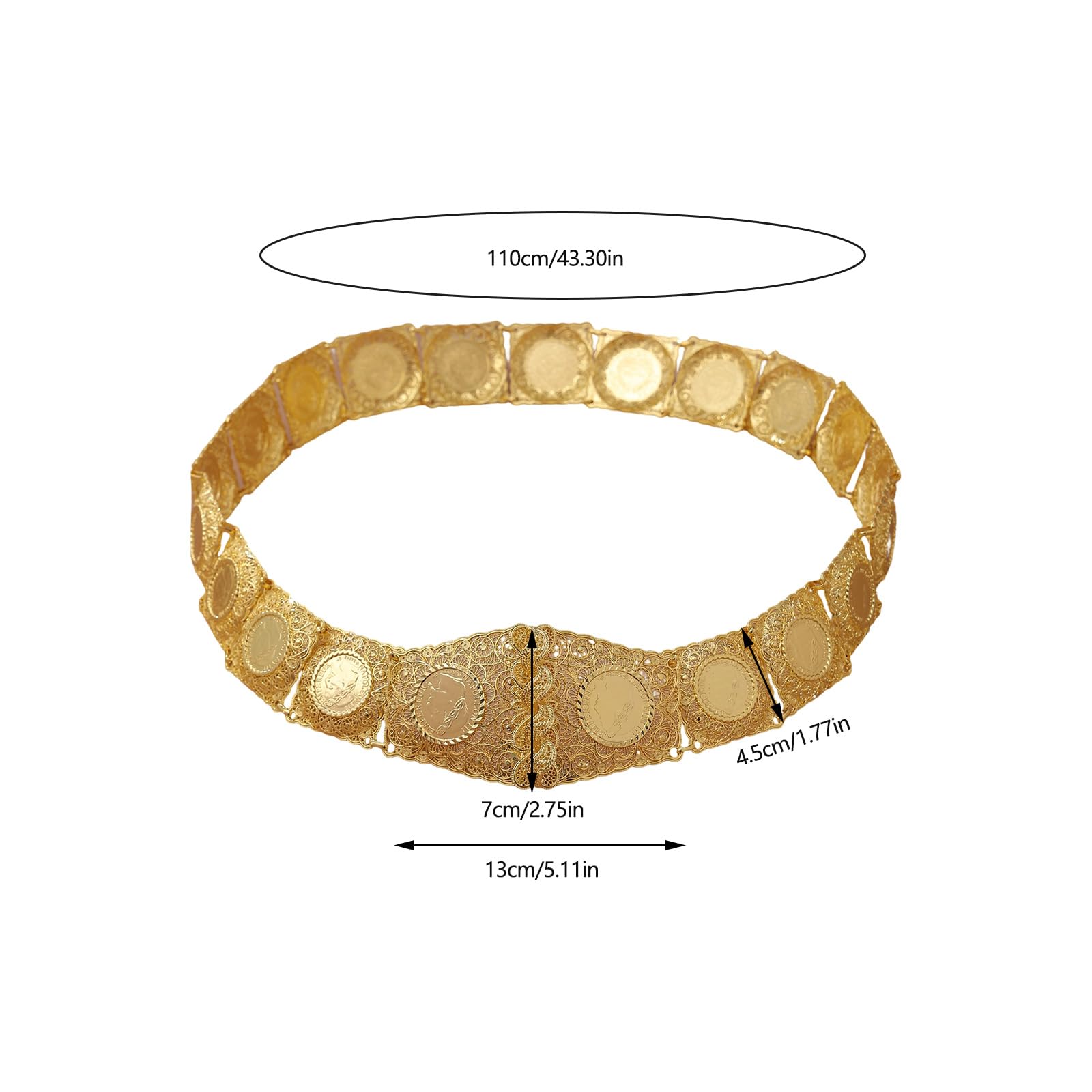 Catena per ombelico con motivo floreale color oro per abiti da sposa da spiaggia, accessori per cintura, lussuosa cintura in vita per festival di musica teatrale, jeans, abiti