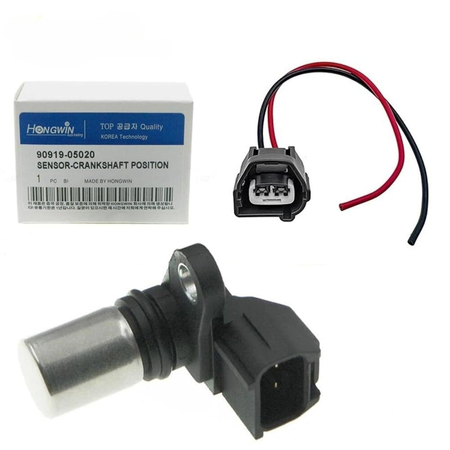 90919-05020 Crankshaft Position Sensor + Connector for Toyota 4Runner Tacoma T100 Tundra 3.4L V6 1994-2005 89054302