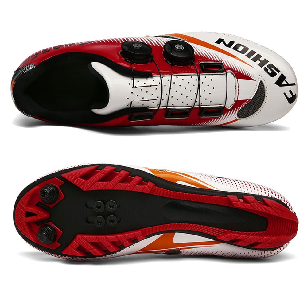 Scarpe Ciclismo Scarpe MTB Uomo Donna, Traspiranti Scarpe da Equitazione Scarpe MTB Road SPD Scarpe Ciclismo Strada con Blocco Pedale Scarpe da Ciclismo da Bici, Autunno Nuovo 36-47 EU