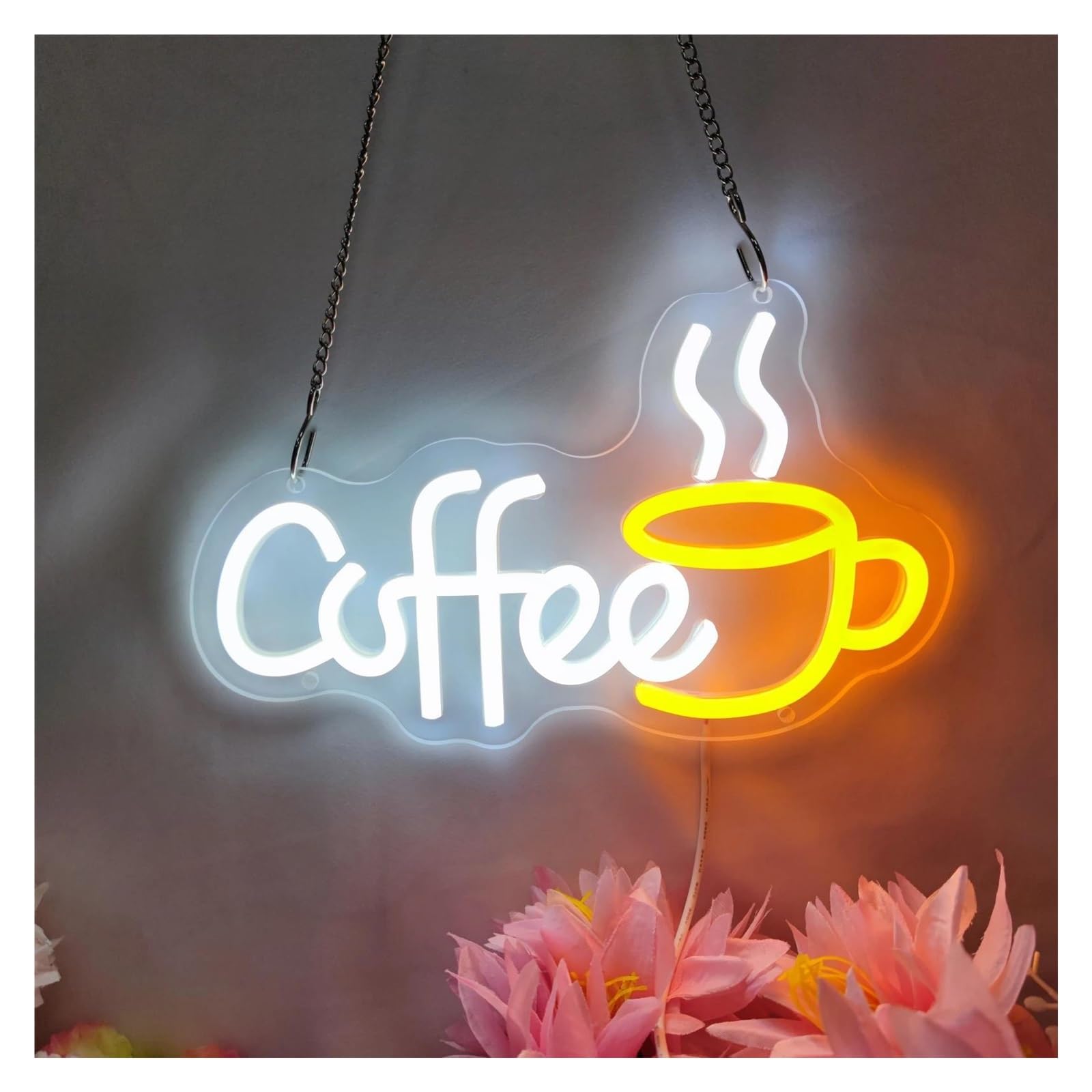 LEMST Signs Lamp Coffee Neon Sign Sign for Coffee Shop Restaurant Cafeteria Cafe Luminous Business Neon Lights Room 28x17cm