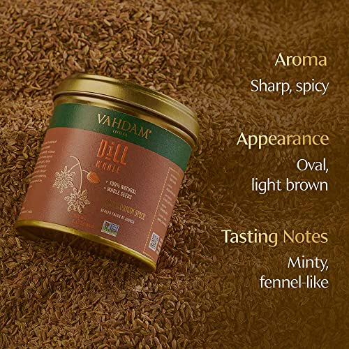Image of VAHDAM, Dill Seed (2oz.60g) Gluten Free, Non-GMO, 100% Raw Dill Whole from India | Dill Seeds for Food & Drinks | Sealed Fresh at Source