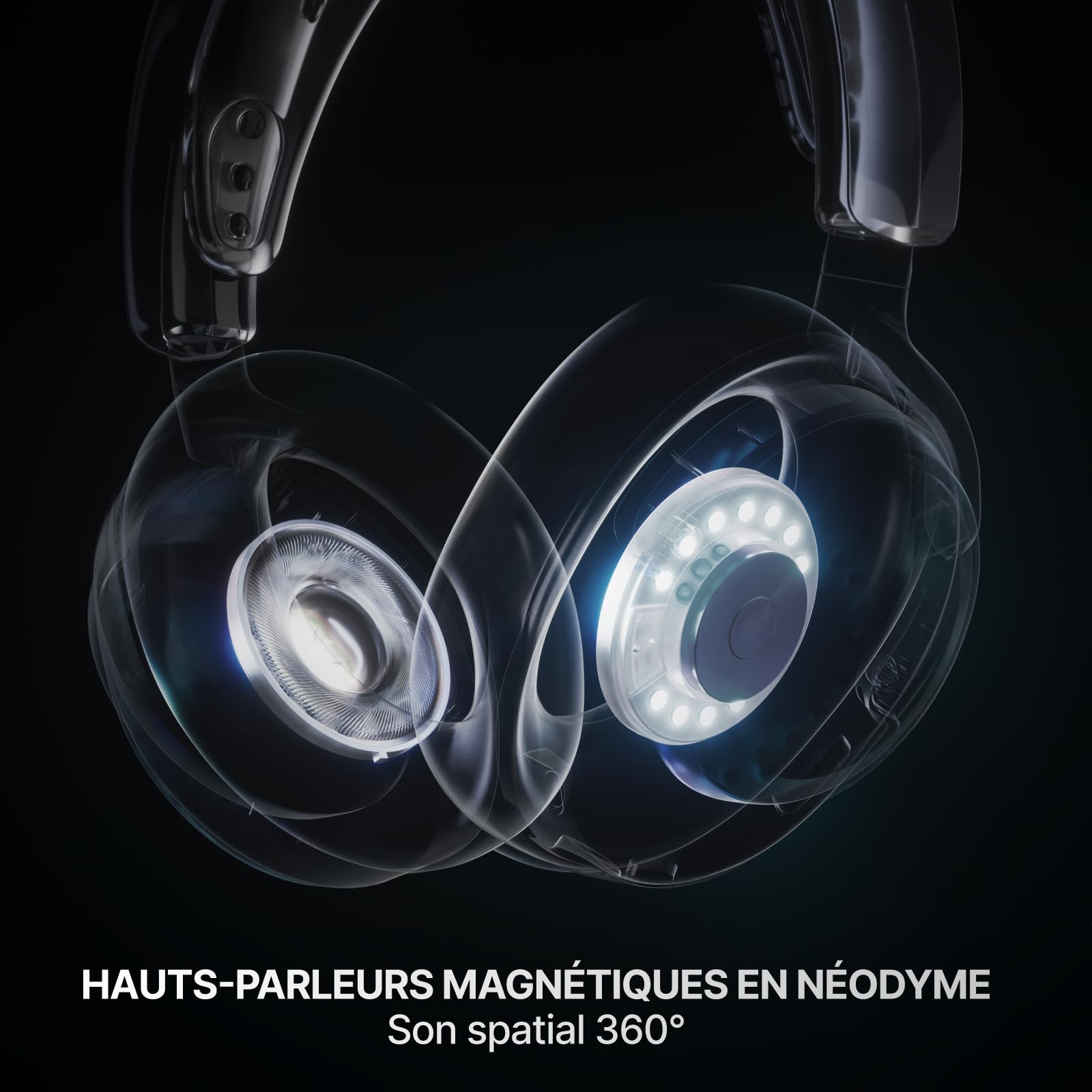 SteelSeries Casque sans fil Arctis Nova 7 multi-plateforme Gen2 -Contrôle des applications en temps réel - 50H+ -Haut-parleurs magnétiques en néodyme -Mixable 2,4GHz/Bluetooth -PC,PS5,Switch1/2,Mobile