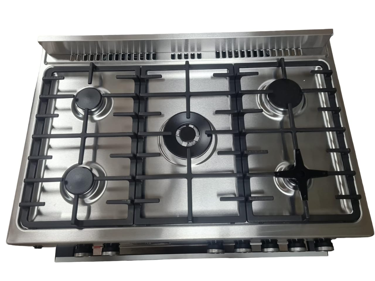 Gasline GAG90PINEX Gas-Herd 90x60 cm Backofen Gas Oberhitze Elektrisch Edelstahl 107 Liter LPG 50mBar