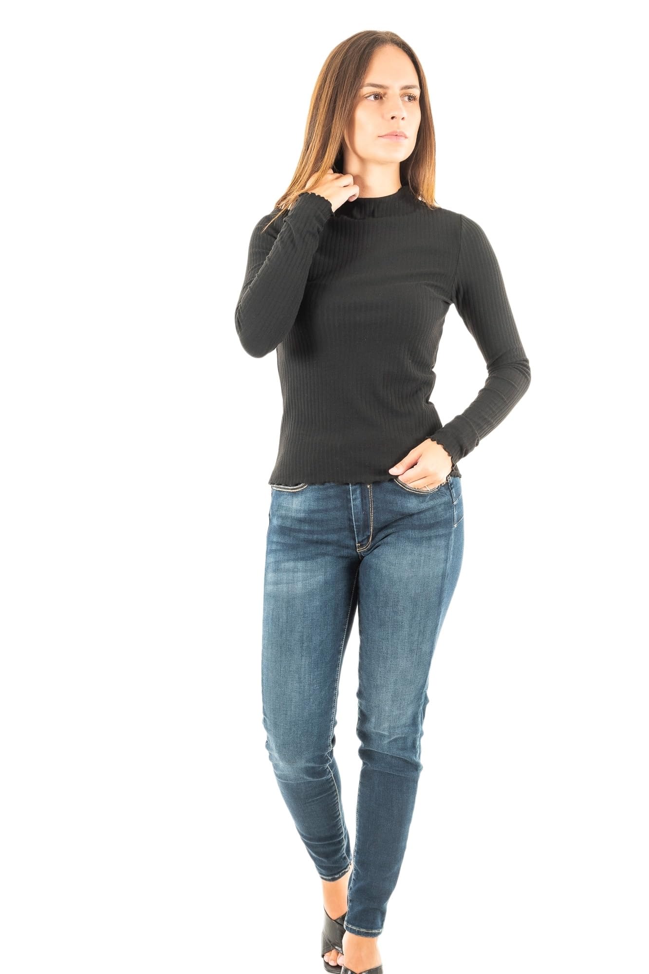 Emma High Neck Long Sleeve Top