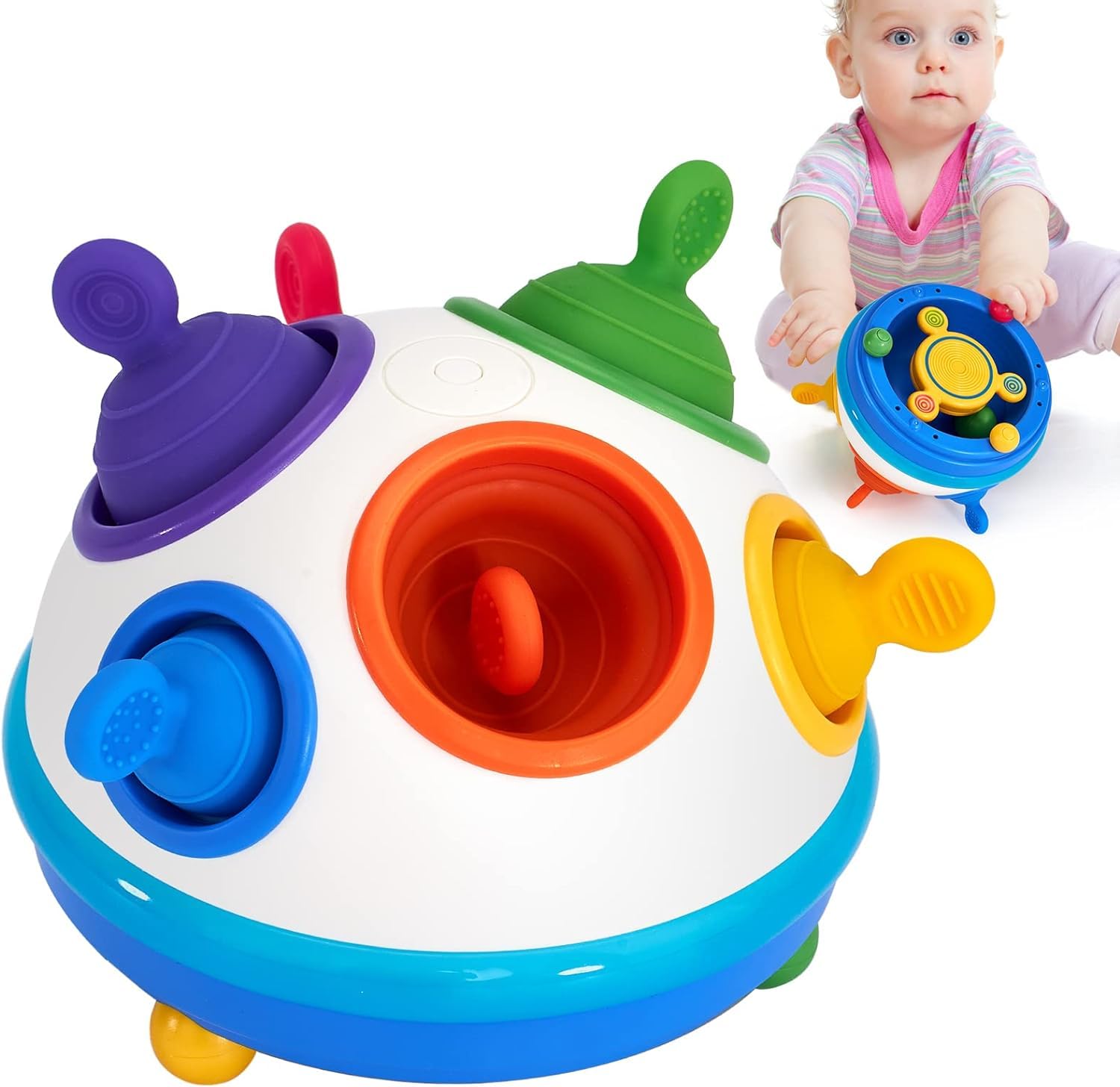 Thrive Toys Sensory Pop Pull String Montessori Toy for Baby | Food Grade Silicone Activity Toys with Fidget Spinners for Ages 1 to 4 Years | Educational Developmental Toys for Toddlers and Kids (B0CVL2ZN58) Amazon Price History, Amazon Price Tracker
