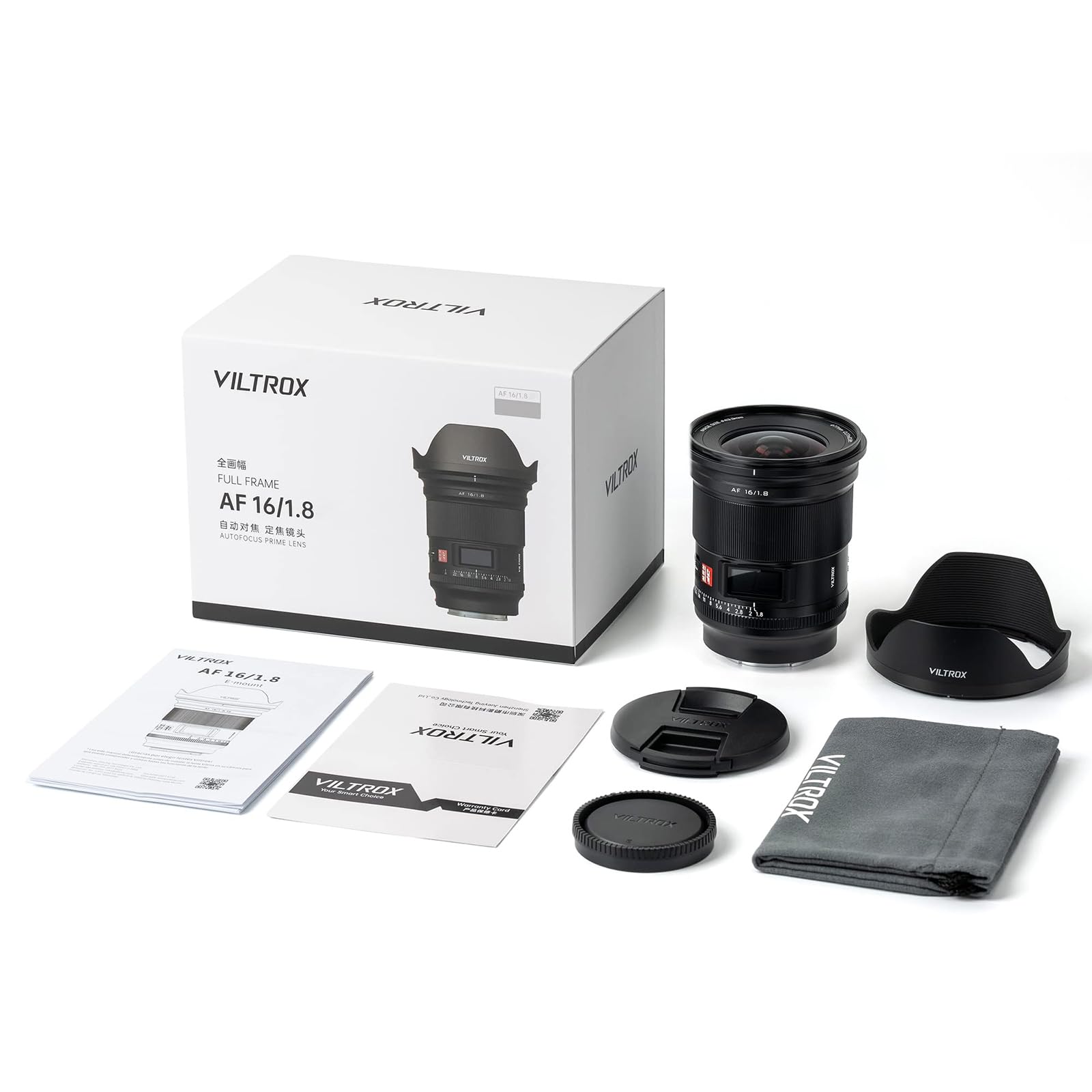 VILTROX 16mm F1.8 Objectif pour Appareil Photo à Mise au Point Automatique pour Monture Nikon Z Objectif Grand Angle à Grande Ouverture Ecran LCD intégré