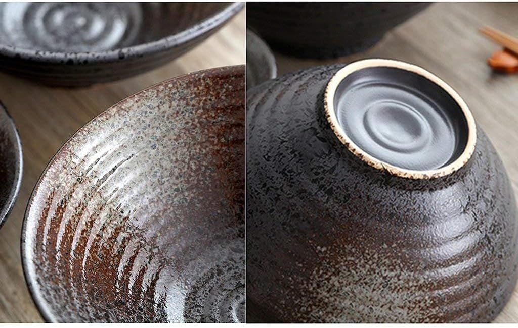 Kreatywna miska na ramen w stylu retro, duża ceramiczna miska na zupę, zastawa stołowa, salaterka, miski na płatki i makaron