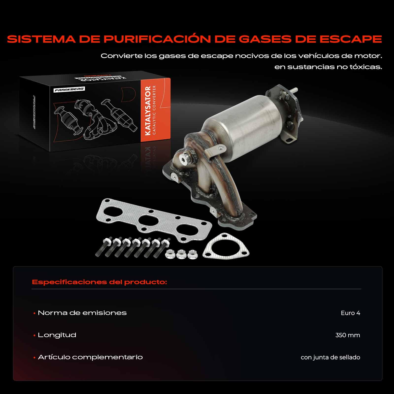 Frankberg Catalizador Compatible con Polo 9A 9N 1.2 12V Fabia I 6Y2 1.2 Fabia I Combi 6Y5 1.2 Ibiza III 6L1 1.2 Fabia I Berlina 6Y3 1.2 Replace# BM91211H,03E25320FX