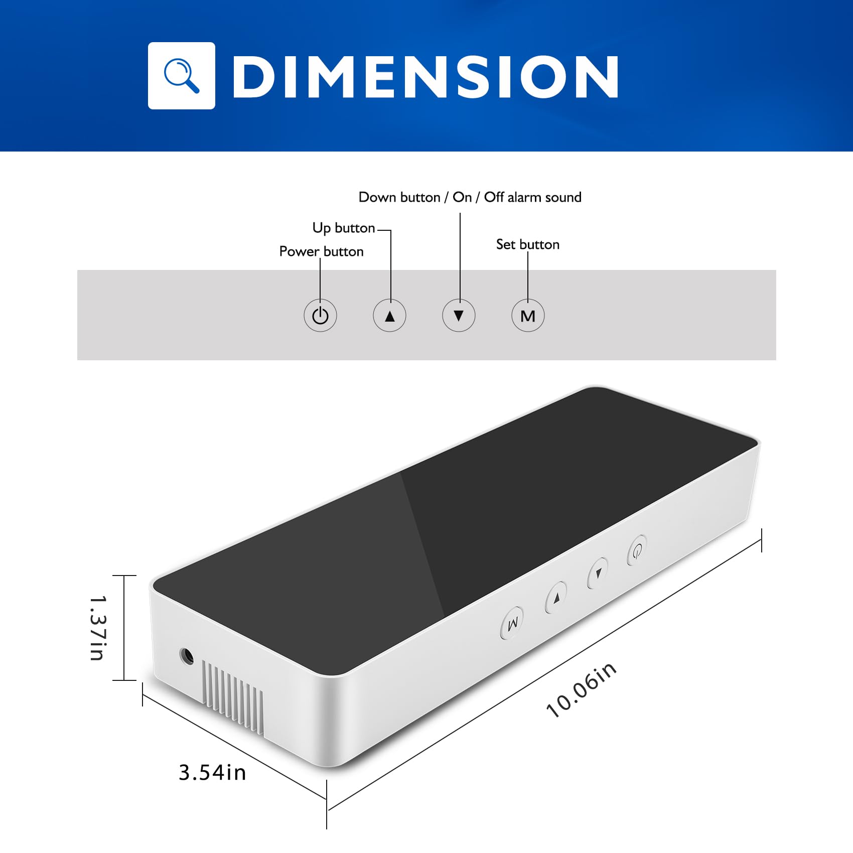 DM1306D NuméRique DéCibel SonomèTre DéTecteur de Bruit Mural Intelligent 30-130DB Moniteur de TempéRature et D'Humidité