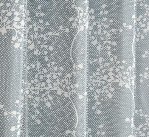Image of Floral Printed Home Decor Curtains for Living Room, Bedroom Doors and Windows Panel, Parda, Eyelets Hanging, Grey, 4 x 5 Feet, 1 Piece