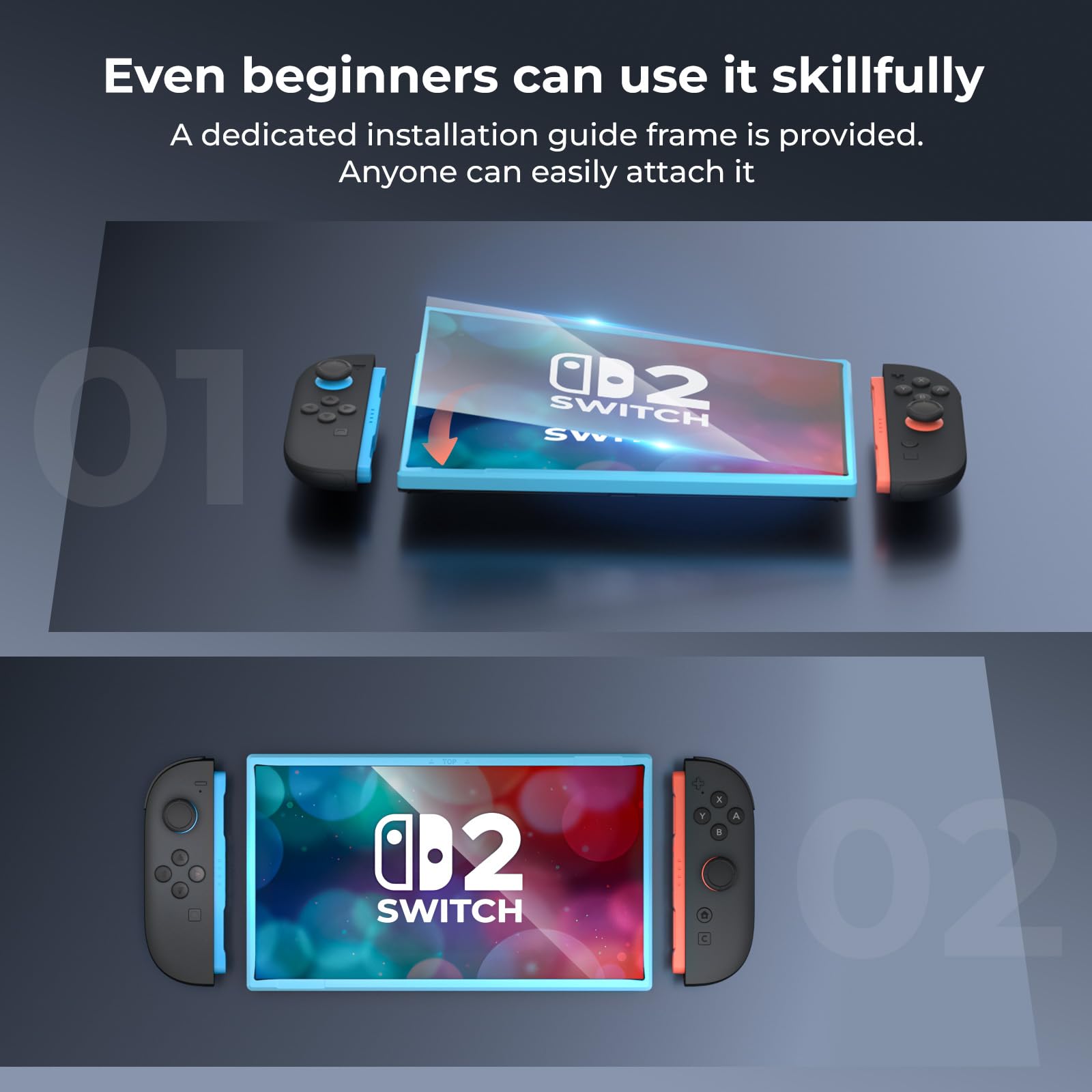 HEYSTOP [90 Stück] Displayschutzfolie für Nintendo Switch 2 [4er-Pack] Displayschutzfolie Aus Gehärtetem Glas Schutzfolie für Nintendo Switch 2, 9H-Härte, Kratzfest, HD-klar