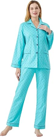 cotton flannel pajamas for women 100% cotton flannel pajamas set soft PJS cozy womens loungewear