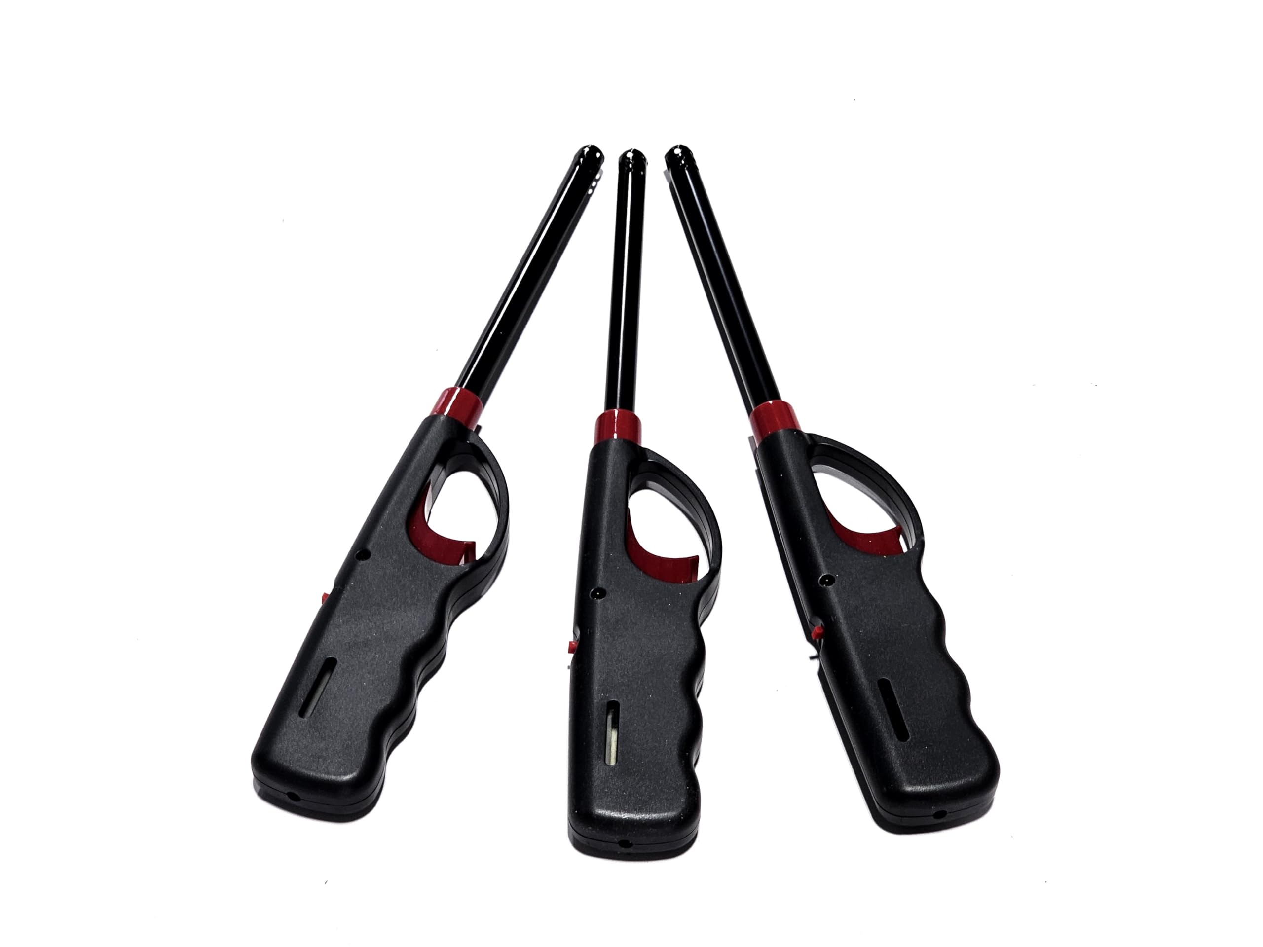 3 Pack BBQ Grill Lighter Casings Refillable Butane Gas Candle Fireplace Kitchen Stove Long