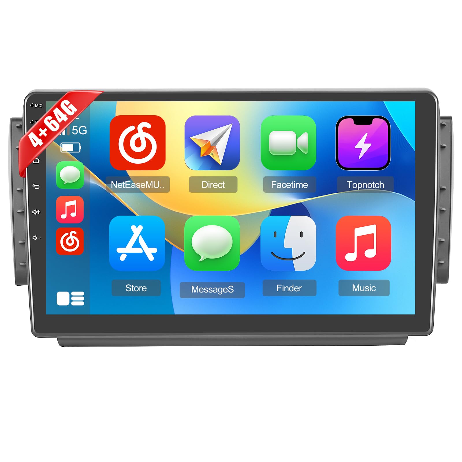 Hikity [4+64G] Android 15 Radio dla Peugeot 208/2008 2012-2018, bezprzewodowe CarPlay Android Auto, 10.1-calowy ekran, Bluetooth, Mirror Link, Nawigacja, GPS, EQ, DSP, WiFi, FM, RDS