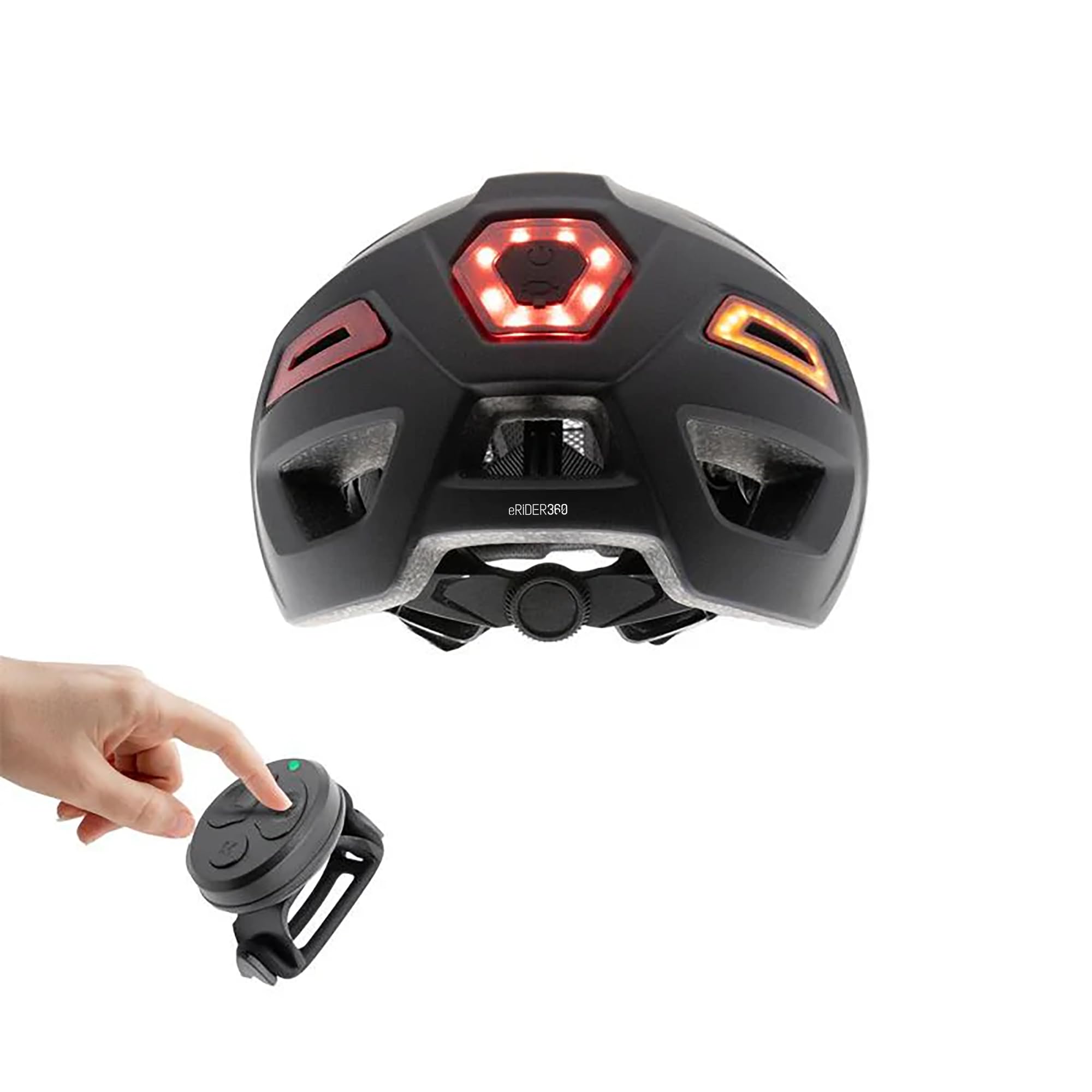 VENTUR Sport - Negro - Casco con luz + Intermitentes