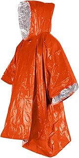 防災グッズ アルミポンチョ アルミシート ポンチョ サバイバルポンチョ 90％の体熱を保つ 防水 防風 防寒 保温 手軽 暖かい 遮熱シート 保温シート 寝袋 緊急 ブランケット 収納袋付き 災害グッズ 地震対策 災害対策 いざという時の備えに