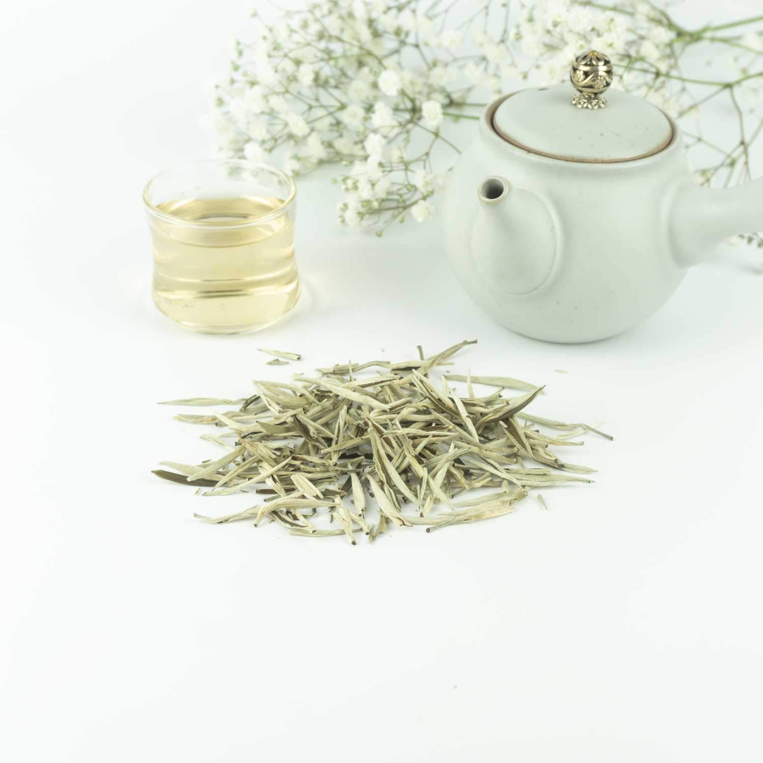 Silver Needle Yin Zhen | Ernte 2025 | Hochwertiger chinesischer Weißer Bio Tee aus Yunnan, China (80g)