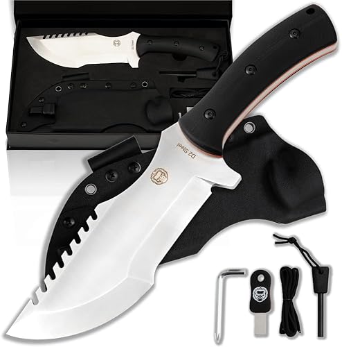 Cuchillo de campamento de supervivencia  Cuchillo de caza de hoja fija con funda  Juego de regalo para él con arrancador de fuego, raspador G10 y disponible en Yaxa Colombia